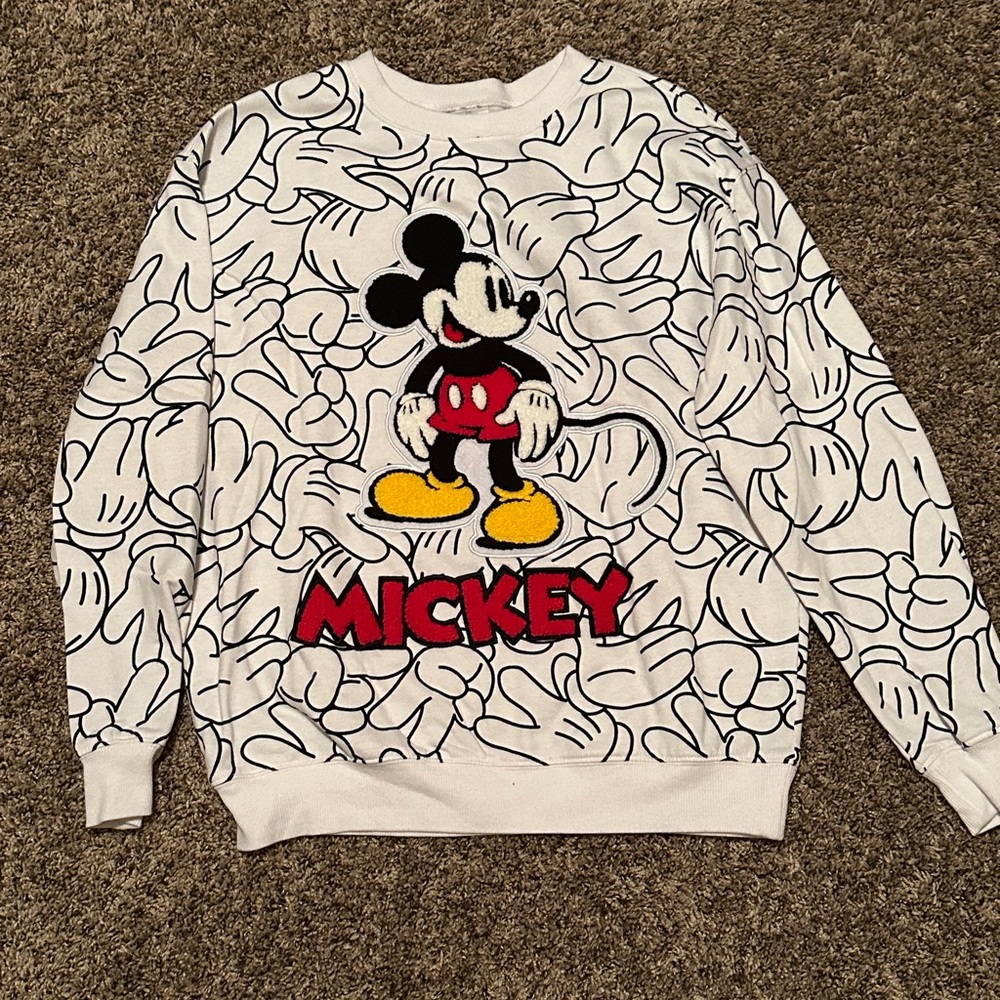 Mickey Mouse White Sweater